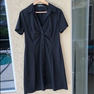 T Tahari - black button down midi dress - sz 12